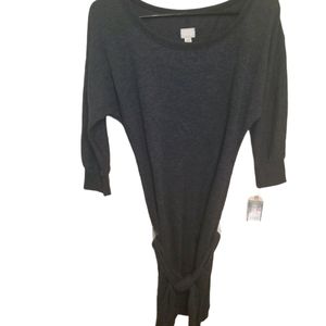 Converse Gray Vintage 1908 Tie-Waist Dress